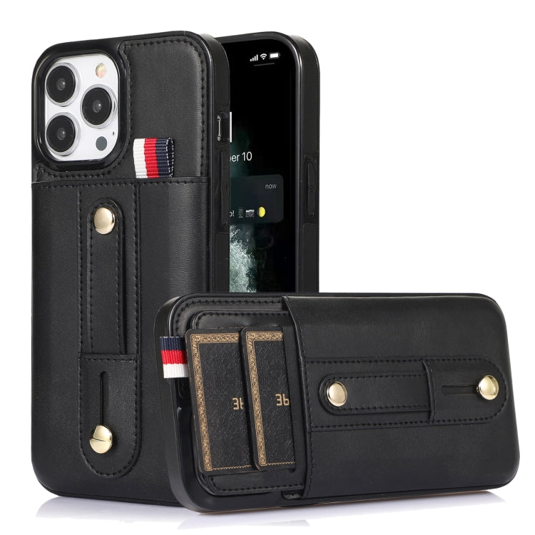 Custodia portafoglio in pelle con cavalletto per iPhone 13 Pro