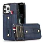 Custodia portafoglio in pelle con cavalletto per iPhone 13 Pro