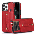 Custodia portafoglio in pelle con cavalletto per iPhone 13 Pro