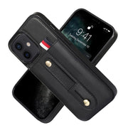 Custodia per cellulare in pelle con cavalletto da polso, For iPhone 12 mini, For iPhone 12 / 12 Pro, For iPhone 12 Pro Max, For iPhone 11