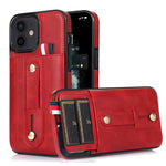 Custodia portafoglio in pelle con cavalletto per iPhone 12 Pro Ma