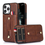 Custodia portafoglio in pelle con cavalletto per iPhone 12 Pro Ma
