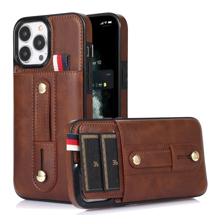 Custodia portafoglio in pelle con cavalletto per iPhone 12 Pro Ma