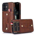 Custodia portafoglio in pelle con cavalletto per iPhone 12 Pro Ma