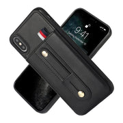 Custodia per cellulare in pelle con cavalletto da polso, For iPhone XS Max, For iPhone SE 2022 / 2020 / 8 / 7, For iPhone 7 Plus / 8 Plus