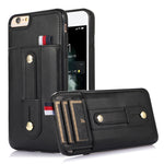 Custodia portafoglio in pelle con cavalletto per iPhone 8 Plus