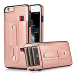 Custodia portafoglio in pelle con cavalletto per iPhone 8 Plus