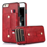 Custodia portafoglio in pelle con cavalletto per iPhone 8 Plus
