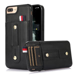 Custodia portafoglio in pelle con cavalletto per iPhone 8 Plus