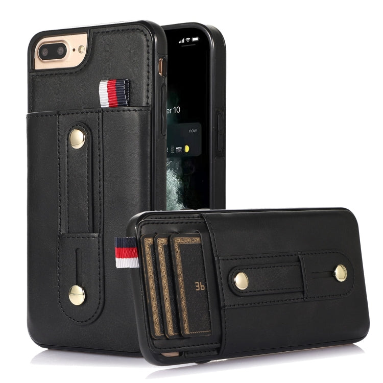 Custodia portafoglio in pelle con cavalletto per iPhone 8 Plus