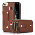 Custodia portafoglio in pelle con cavalletto per iPhone 8 Plus