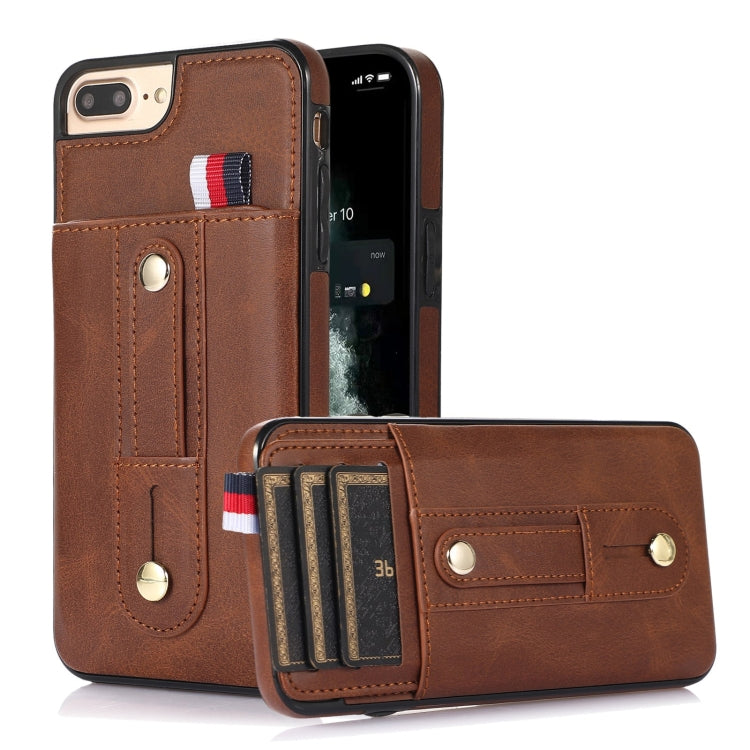 Custodia portafoglio in pelle con cavalletto per iPhone 8 Plus