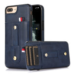 Custodia portafoglio in pelle con cavalletto per iPhone 8 Plus