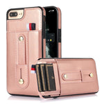Custodia portafoglio in pelle con cavalletto per iPhone 8 Plus