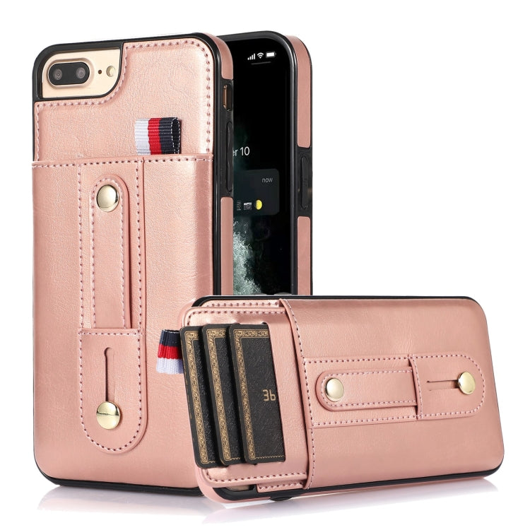 Custodia portafoglio in pelle con cavalletto per iPhone 8 Plus