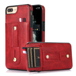 Custodia portafoglio in pelle con cavalletto per iPhone 8 Plus