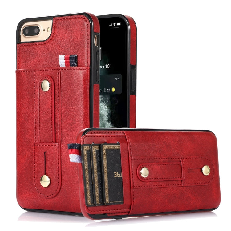 Custodia portafoglio in pelle con cavalletto per iPhone 8 Plus