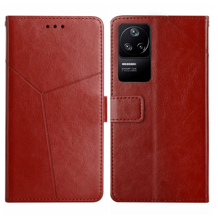 Custodia per telefono in pelle flip orizzontale con cuciture a Y, For Xiaomi Poco F4 5G, For Xiaomi Poco X4 GT