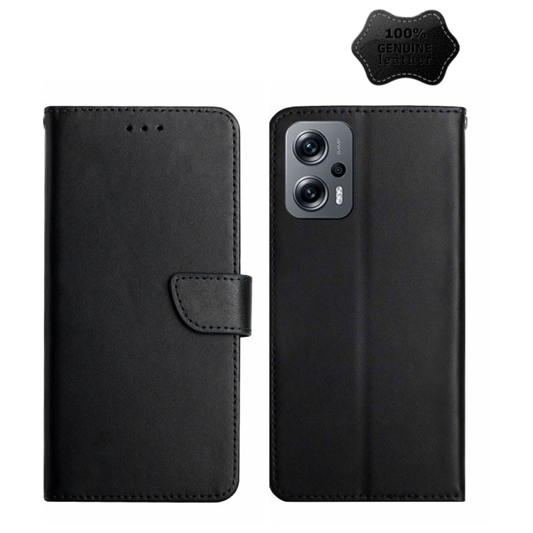 Custodia per telefono flip orizzontale in vera pelle a prova di impronte digitali, For Xiaomi Poco F4 5G, For Xiaomi Poco X4 GT