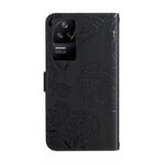 Custodia per cellulare in pelle goffrata con peonia a farfalla, For Xiaomi Poco F4 5G, For Xiaomi Poco X4 GT