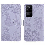 Custodia per cellulare in pelle goffrata con peonia a farfalla, For Xiaomi Poco F4 5G, For Xiaomi Poco X4 GT