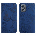 Custodia per cellulare in pelle goffrata con peonia a farfalla, For Xiaomi Poco F4 5G, For Xiaomi Poco X4 GT