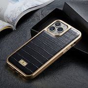 Custodia per cellulare in PU galvanica con struttura in coccodrillo, For iPhone 13, For iPhone 13 Pro, For iPhone 13 Pro Max, For iPhone 12 / 12 Pro, For iPhone 12 Pro Max, For iPhone 11, For iPhone 11 Pro, For iPhone 11 Pro Max