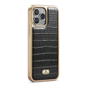 Custodia per cellulare in PU galvanica con struttura in coccodrillo, For iPhone 13, For iPhone 13 Pro, For iPhone 13 Pro Max, For iPhone 12 / 12 Pro, For iPhone 12 Pro Max, For iPhone 11, For iPhone 11 Pro, For iPhone 11 Pro Max