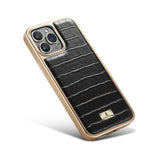 Custodia smartphone in PU effetto coccodrillo compatibile iPhone
