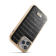 Custodia per cellulare in PU galvanica con struttura in coccodrillo, For iPhone 13, For iPhone 13 Pro, For iPhone 13 Pro Max, For iPhone 12 / 12 Pro, For iPhone 12 Pro Max, For iPhone 11, For iPhone 11 Pro, For iPhone 11 Pro Max