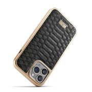Custodia per telefono PU galvanica in pitone, For iPhone 11 Pro Max