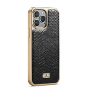 Custodia per telefono in PU galvanica con struttura a serpente, For iPhone 13, For iPhone 13 Pro, For iPhone 13 Pro Max, For iPhone 12 / 12 Pro, For iPhone 12 Pro Max, For iPhone 11
