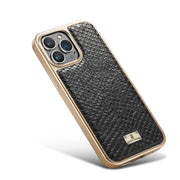 Custodia per telefono in PU galvanica con struttura a serpente, For iPhone 13, For iPhone 13 Pro, For iPhone 13 Pro Max, For iPhone 12 / 12 Pro, For iPhone 12 Pro Max, For iPhone 11