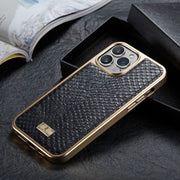 Custodia per telefono in PU galvanica con struttura a serpente, For iPhone 11 Pro Max