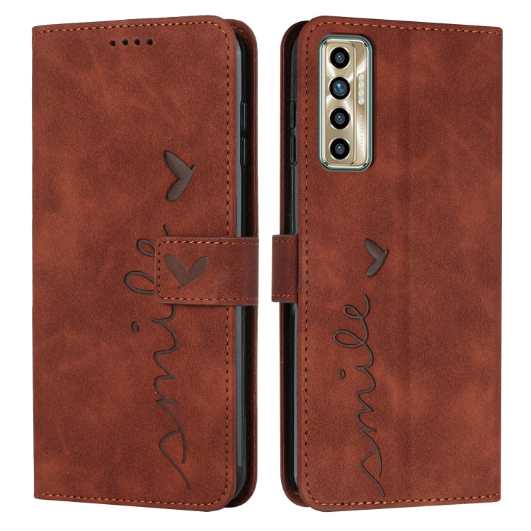 Custodia per telefono in pelle con motivo a cuore Skin Feel, For Tecno Camon 17 Pro/Camon 17P, For Tecno Camon 18, For Tecno Camon 18 Premier, For Tecno POP 5 LTE