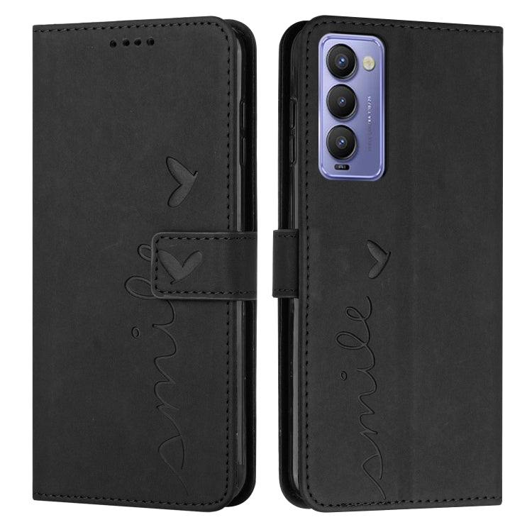 Custodia per telefono in pelle con motivo a cuore Skin Feel, For Tecno Camon 17 Pro/Camon 17P, For Tecno Camon 18, For Tecno Camon 18 Premier, For Tecno POP 5 LTE