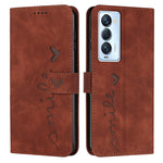 Custodia per telefono in pelle con motivo a cuore Skin Feel, For Tecno Camon 17 Pro/Camon 17P, For Tecno Camon 18, For Tecno Camon 18 Premier, For Tecno POP 5 LTE