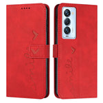 Custodia per telefono in pelle con motivo a cuore Skin Feel, For Tecno Camon 17 Pro/Camon 17P, For Tecno Camon 18, For Tecno Camon 18 Premier, For Tecno POP 5 LTE