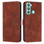 Custodia per telefono in pelle con motivo a cuore Skin Feel, For Tecno Camon 17 Pro/Camon 17P, For Tecno Camon 18, For Tecno Camon 18 Premier, For Tecno POP 5 LTE