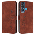 Custodia per telefono in pelle con motivo a cuore Skin Feel, For Tecno Pova 2, For Tecno Pova Neo, For Tecno Spark 6 Go/Spark Go 2020, For Tecno Spark 7T/Spark 7