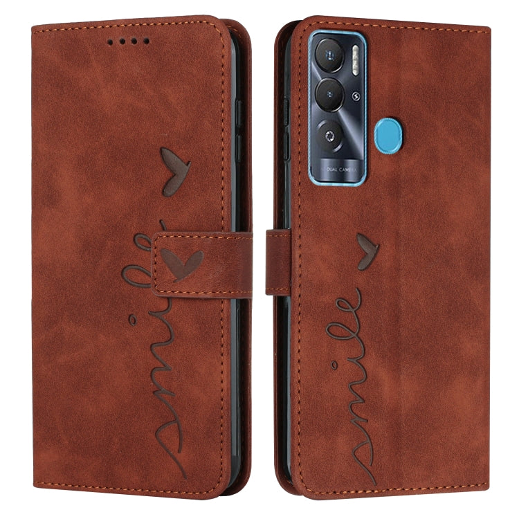 Custodia per telefono in pelle con motivo a cuore Skin Feel, For Tecno Pova 2, For Tecno Pova Neo, For Tecno Spark 6 Go/Spark Go 2020, For Tecno Spark 7T/Spark 7