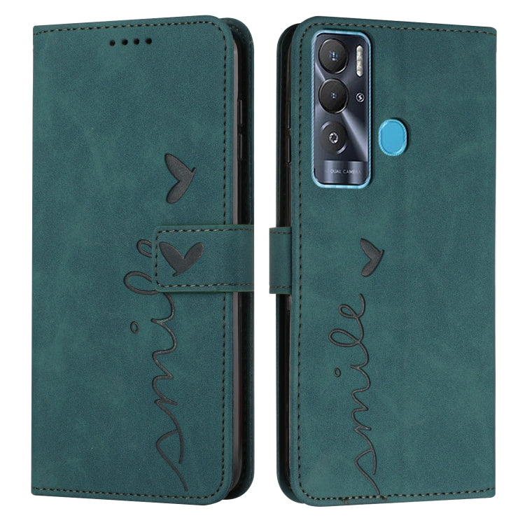 Custodia per telefono in pelle con motivo a cuore Skin Feel, For Tecno Pova 2, For Tecno Pova Neo, For Tecno Spark 6 Go/Spark Go 2020, For Tecno Spark 7T/Spark 7