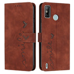 Custodia per telefono in pelle con motivo a cuore Skin Feel, For Tecno Pova 2, For Tecno Pova Neo, For Tecno Spark 6 Go/Spark Go 2020, For Tecno Spark 7T/Spark 7