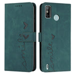 Custodia per telefono in pelle con motivo a cuore Skin Feel, For Tecno Pova 2, For Tecno Pova Neo, For Tecno Spark 6 Go/Spark Go 2020, For Tecno Spark 7T/Spark 7