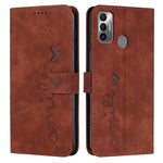 Custodia per telefono in pelle con motivo a cuore Skin Feel, For Tecno Pova 2, For Tecno Pova Neo, For Tecno Spark 6 Go/Spark Go 2020, For Tecno Spark 7T/Spark 7