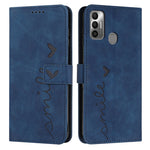 Custodia per telefono in pelle con motivo a cuore Skin Feel, For Tecno Pova 2, For Tecno Pova Neo, For Tecno Spark 6 Go/Spark Go 2020, For Tecno Spark 7T/Spark 7