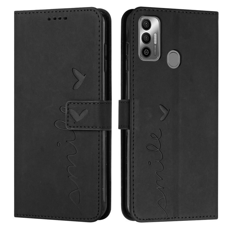 Custodia per telefono in pelle con motivo a cuore Skin Feel, For Tecno Pova 2, For Tecno Pova Neo, For Tecno Spark 6 Go/Spark Go 2020, For Tecno Spark 7T/Spark 7