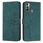 Custodia per telefono in pelle con motivo a cuore Skin Feel, For Tecno Pova 2, For Tecno Pova Neo, For Tecno Spark 6 Go/Spark Go 2020, For Tecno Spark 7T/Spark 7