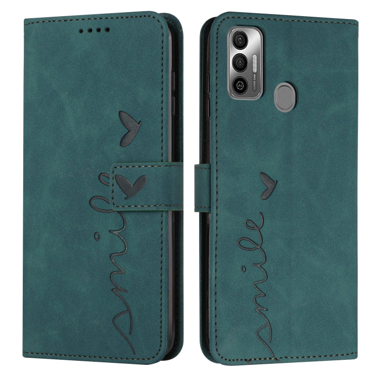 Custodia per telefono in pelle con motivo a cuore Skin Feel, For Tecno Pova 2, For Tecno Pova Neo, For Tecno Spark 6 Go/Spark Go 2020, For Tecno Spark 7T/Spark 7
