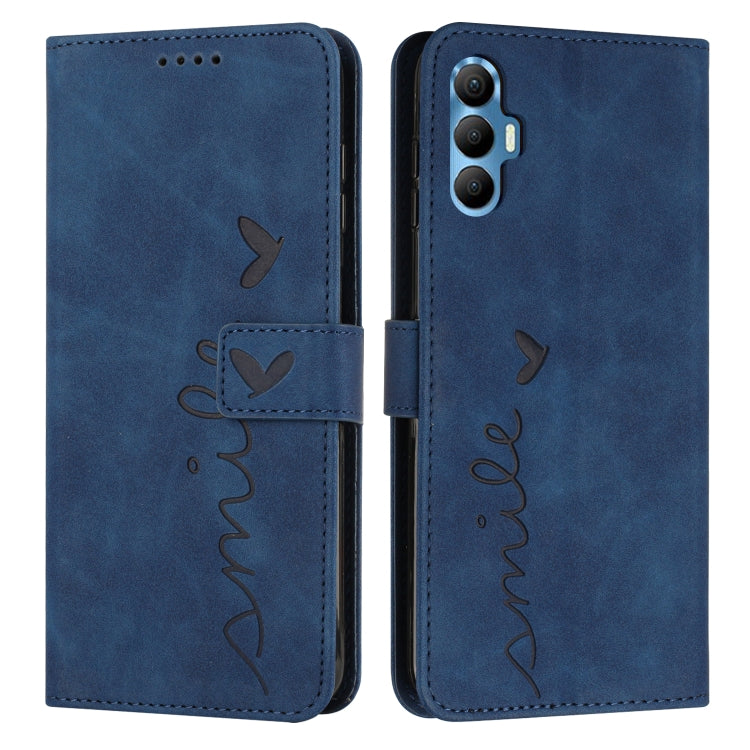 Custodia per telefono in pelle con motivo a cuore Skin Feel, For Tecno Spark 8 Pro, For Tecno Spark 8P, For Tecno Spark Go 2022